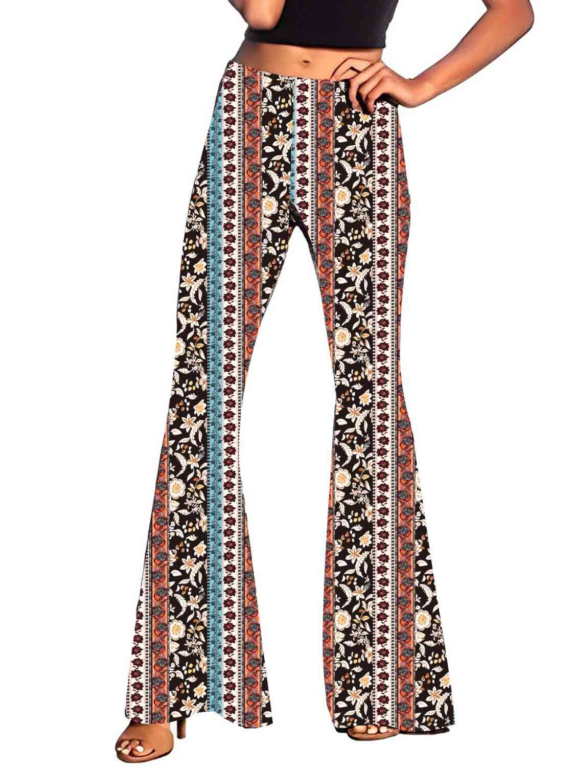 Floral Flare Leg Pants